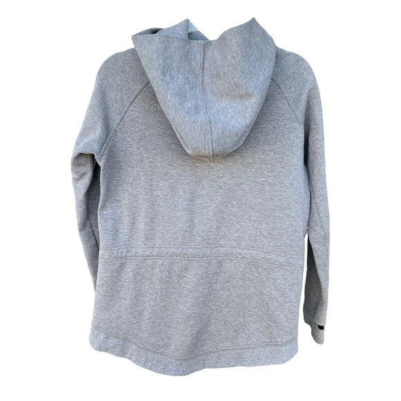 Nike Tech Fleece Gray Cape Hoodie Small Asymmetrical Zipper Waist Cinch - Picture 2 of 16